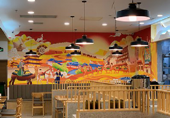 德保商业空间彩绘介绍。