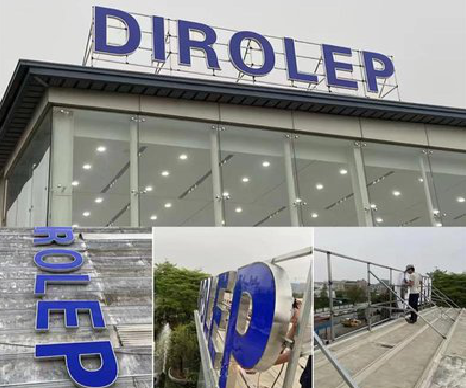 德保楼顶发光字安装的注意事项。